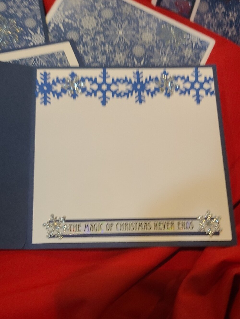 Festive Blue Snowflake Holiday Cards - 13 Pack of Asst Designs NWT - Picture 4 of 10